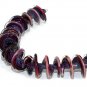 Lampwork Purple Spiral Beads (5) SRA - DIY Jewelry - Jewelry Supplies