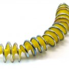 Lampwork Yellow Spiral Beads (5) SRA - DIY Jewelry - Jewelry Supplies - Handmade Beads