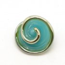 Lampwork Turquoise Spiral Bead (5) SRA - DIY Jewelry - Swirl Beads - Handmade Beads