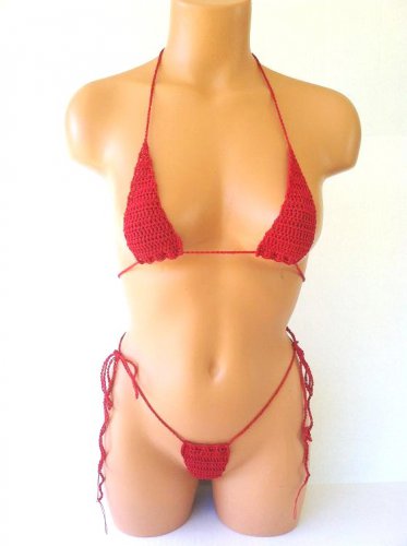 373 x 500. hot sexy crochet micro thong bikini, crochet g string. 