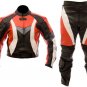 Motorcycle Motocross Racing Riding Leather Suit Jacket & Trouser Full Protection