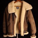 Aviator B3 Bomber Hooded Sheepskin Flight  Coastal Command Flying RAF Shearling Leather Jacket