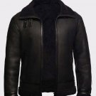 Men's Aviator RAF B3 Black Bomber Jacket | Top Quality Sheepskin Flight Leather Jacket