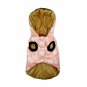 White Dots on Pink Polyester Metallic Parka for Pet Dog