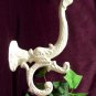 Set of 3 White Dolphin/Fish Cast Iron Wall Hook - 01204