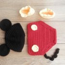 free shipping Mickey Mouse baby photo prop baby clothes knitted baby photo prop