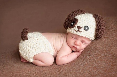 free shipping dog baby photo prop baby clothes knitted baby photo prop