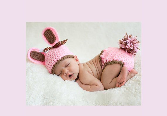 free shipping rabbit baby photo prop baby clothes knitted baby photo prop