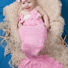 free shipping pink sea-maid baby photo prop baby clothes knitted baby photo prop