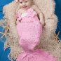 free shipping pink sea-maid baby photo prop baby clothes knitted baby photo prop