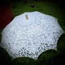 free shipping Exquisite White/Ivory Battenburg Lace Wedding Parasol Umbrella Bridal Shower