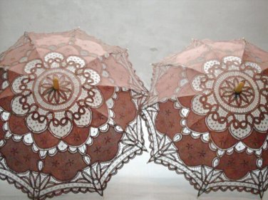 free shipping Exquisite White/Ivory Battenburg Lace Wedding Parasol Umbrella Bridal Shower