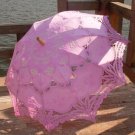 free shipping Exquisite White/Ivory Battenburg Lace Wedding Parasol Umbrella Bridal Shower