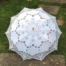 free shipping Exquisite White/Ivory Battenburg Lace Wedding Parasol Umbrella Bridal Shower