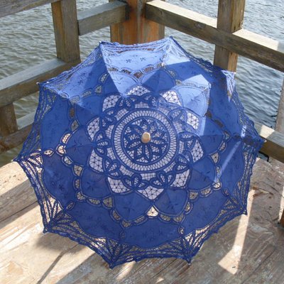 free shipping Exquisite White/Ivory Battenburg Lace Wedding Parasol Umbrella Bridal Shower
