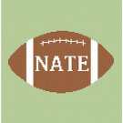 CUSTOM Monogram FOOTBALL Graph Chart Afghan Crochet Pattern