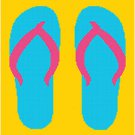 Flip Flops Graph/Chart Afghan Crochet Pattern