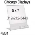 (48 pcs.) 5x7" Slanted Ad Frame with Business Card Holder ,4261