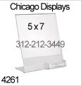 (48 pcs.) 5x7" Slanted Ad Frame with Business Card Holder ,4261