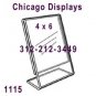 (24 pcs.) 4x6" Slanted  sign holder/Ad Frame ,1115