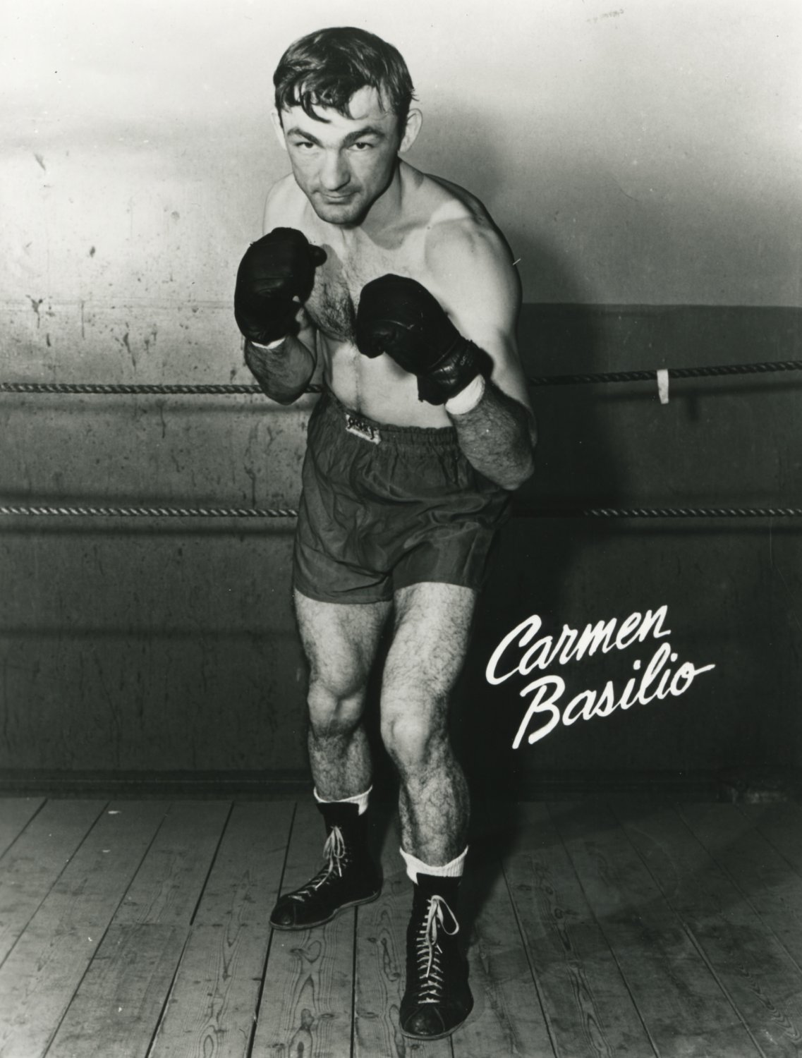 Carmen Basilio Photo Welter Middleweight Boxing Champion