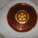 Vintage Round Glass Georges Briard Brown Platter