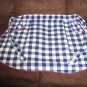 Vintage Blue and White Checked Red Edged Half Apron