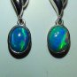 Opal Silver Earrings