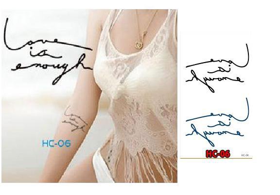 Love is Enough Waterproof Removable Temporary Tattoo Body Arm Art Sticker