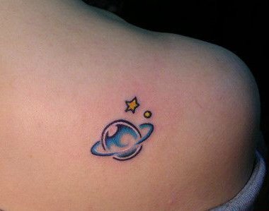 Saturn Rocket Waterproof Removable Temporary Tattoo Body Arm Art Sticker