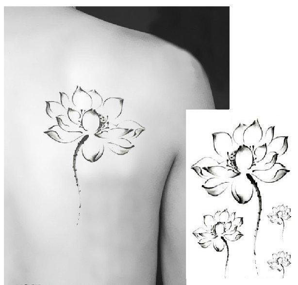 INK LOTUS Waterproof Removable Temporary Tattoo Body Arm Art Sticker