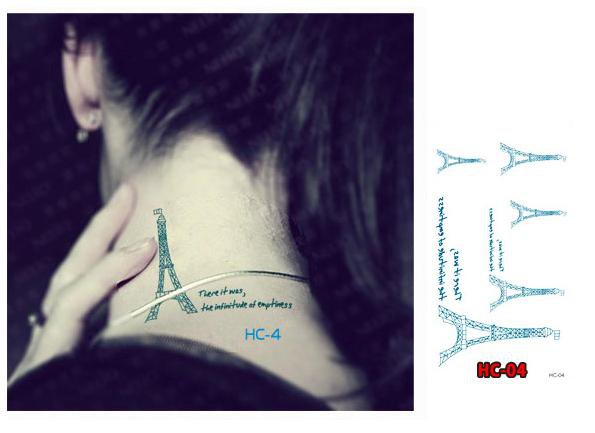 EIFFEL TOWER PARIS Waterproof Removable Temporary Tattoo Body Arm Art Sticker