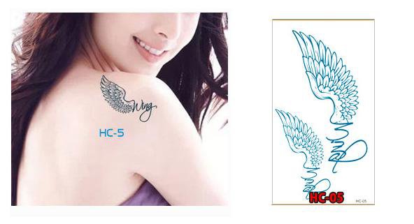 ANGEL WINGS Waterproof Removable Temporary Tattoo Body Arm Art Sticker