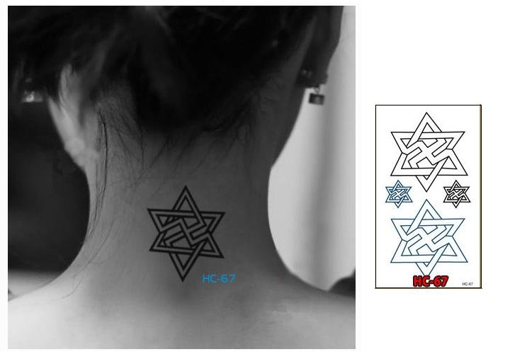 STAR DAVID Waterproof Removable Temporary Tattoo Body Arm Art Sticker