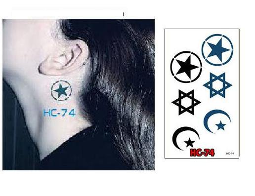 STAR MOON Waterproof Removable Temporary Tattoo Body Arm Art Sticker
