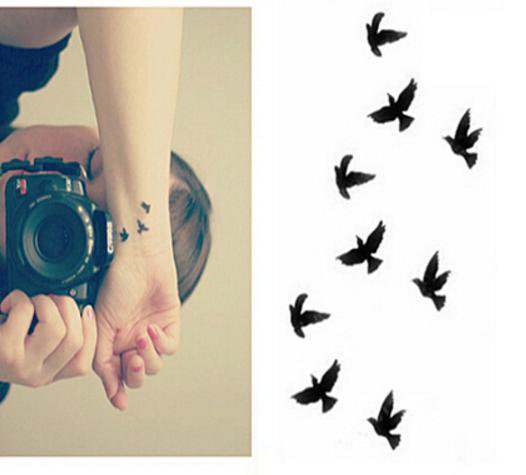 BIRDS Waterproof Removable Temporary Tattoo Body Arm Art Sticker