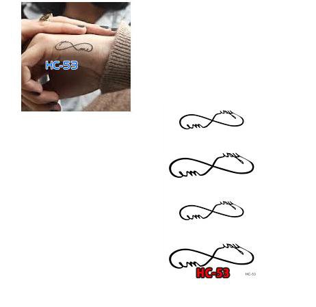 INFINITY Waterproof Removable Temporary Tattoo Body Arm Art Sticker