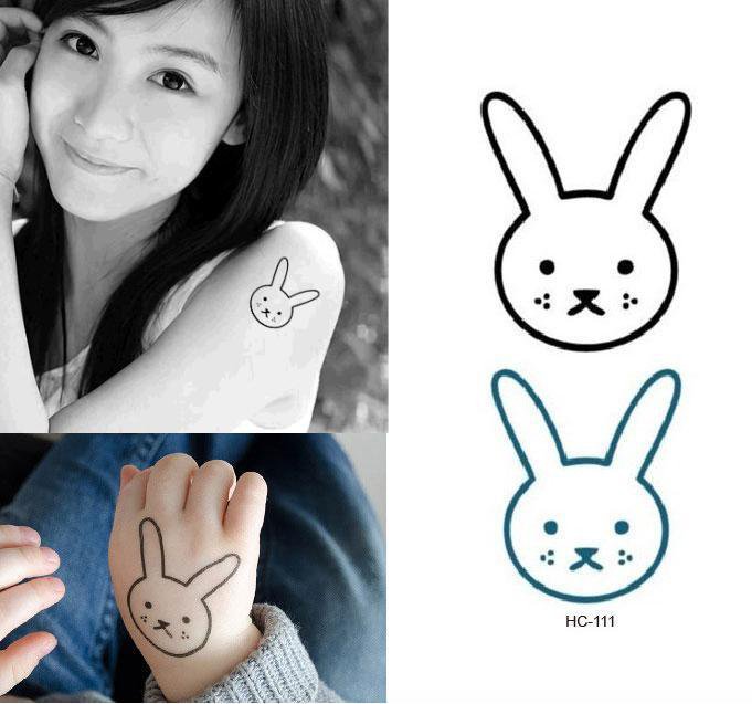 Bunny Waterproof Removable Temporary Tattoo Body Arm Art Sticker