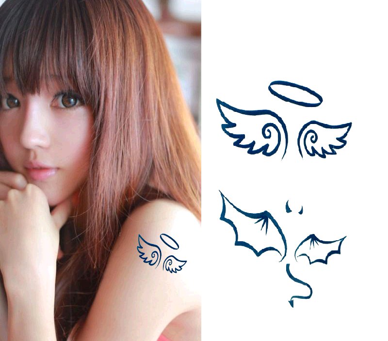 Angel Devil Wings Temporary Tattoo Body Arm Art Sticker
