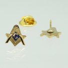 Blue Lodge Square & Compasses Masonic Freemason Lapel Pin 1/2" Blue Lodge Square & Compasses Masonic Freemason Lapel Pin 1/2"