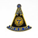 Past Master F&AM No Square Masonic Freemason Patch Past Master F&AM No Square Masonic Freemason Patch