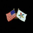 Order Eastern Star And U.S. American Flag Lapel Pin