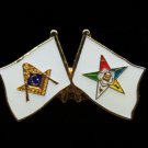 Order Eastern Star & Masonic Freemason Lapel Pin