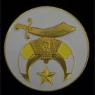 Shriners Masonic Freemason White Car Bumper Sticker Shriners Masonic Freemason White Car Bumper Sticker