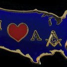 I Love A Mason Ladies Women's Masonic Lapel Pin