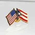 United States Puerto Rico Friendship Flag Lapel Pin United States Puerto Rico Friendship Flag Lapel Pin