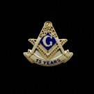 Blue Lodge 15 Years Freemason Masonic Lapel Pin