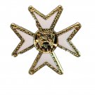 York Rite Maltese Malta Cross Masonic Freemason Lapel Pin