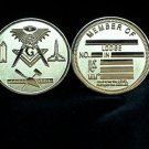 Blue Lodge Freemason Masonic Gold Coin
