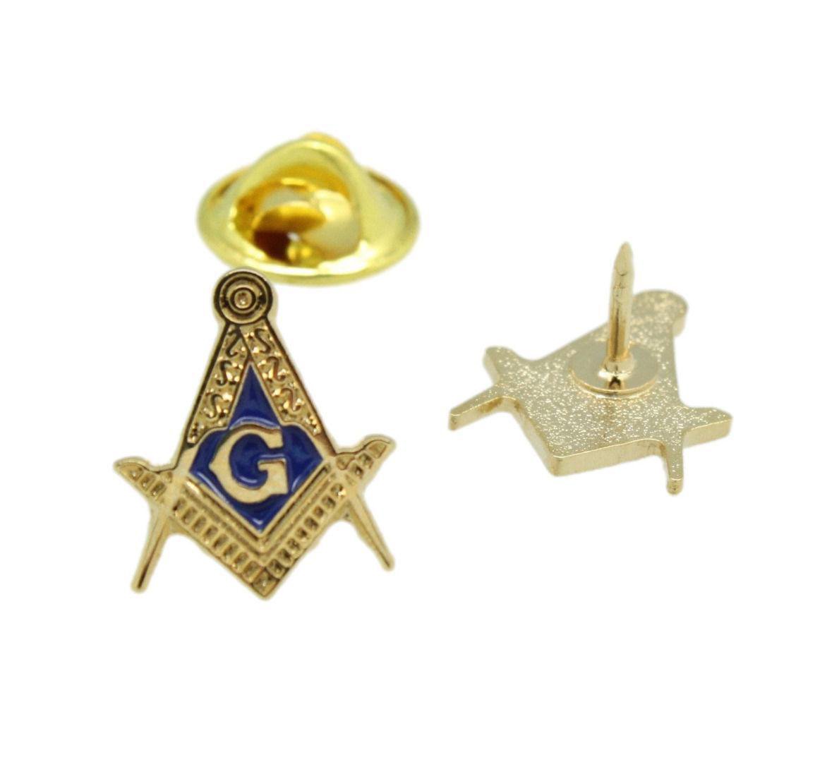 Blue Lodge Square & Compasses Masonic Freemason Lapel Pin 5/8''